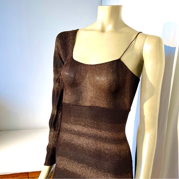 ROMAN KEFLAY VINTAGE BRONZE MAXI DRESS - Picture 8 of 10